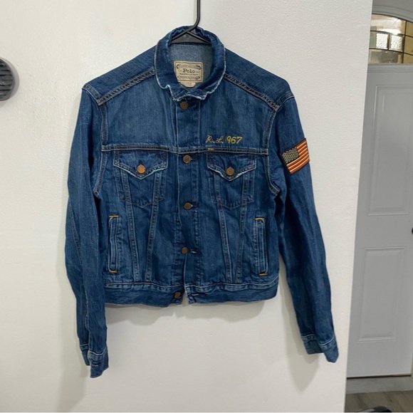 Polo Ralph‎ Lauren Denim Jean Jacket Blue Size Small - Picture 2 of 7
